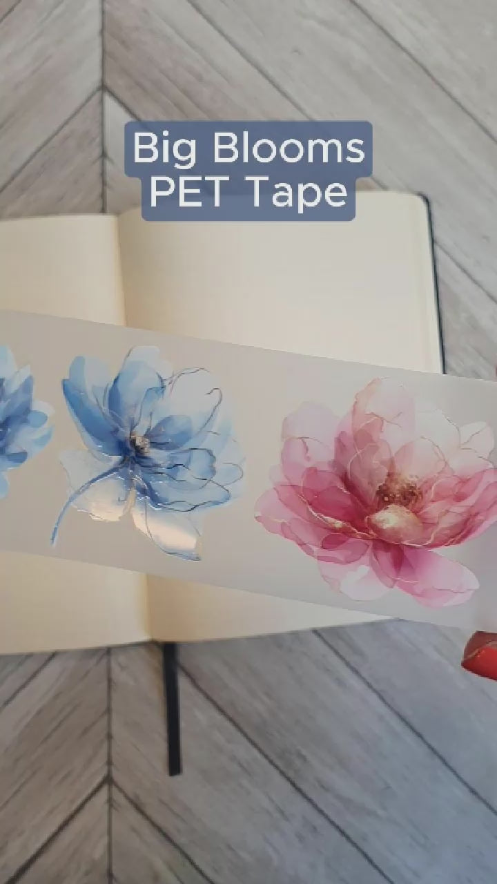 Tidformera visar motiven på Big Bloomss PET tape från Mic & Mim.