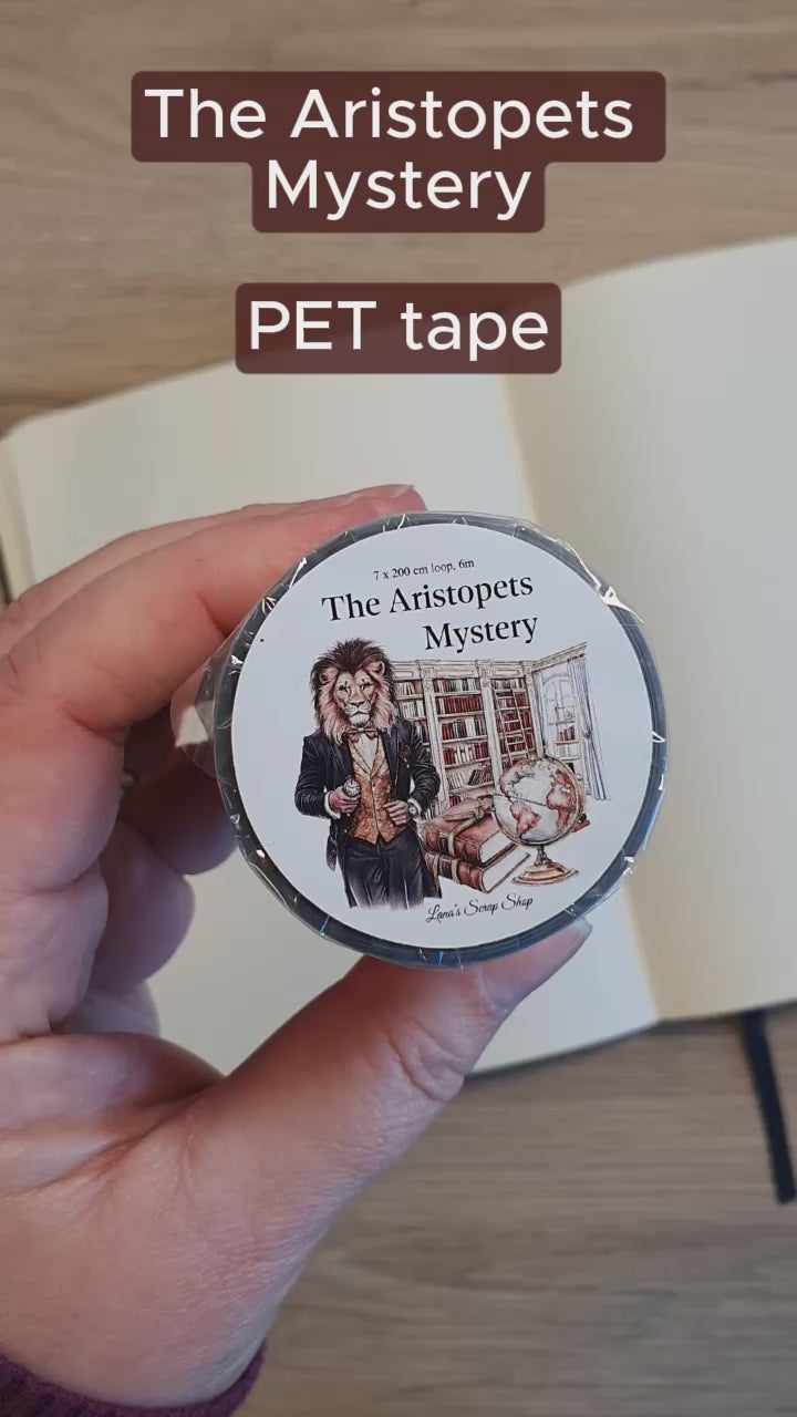 Video som visar motiv på The Aristopets Mystery PET tape från Lana's Scrap shop. Tidformera
