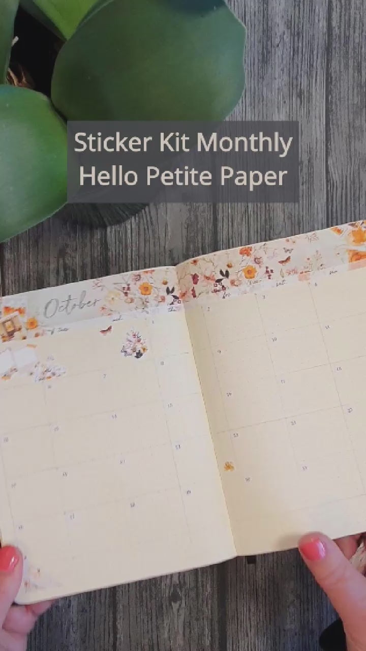 Video - Sticker Kit Monthly med oktober tema från Hello Petite Paper. Tidformera