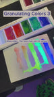 Video som visar färgerna i förpackningen Granulating Colors 3 från Zig Kuretake. Tidformera