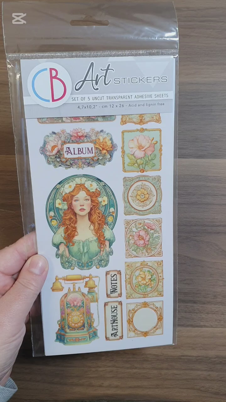 Video som visar de 5 arken i  Art stickers Artemis Ciao Bella