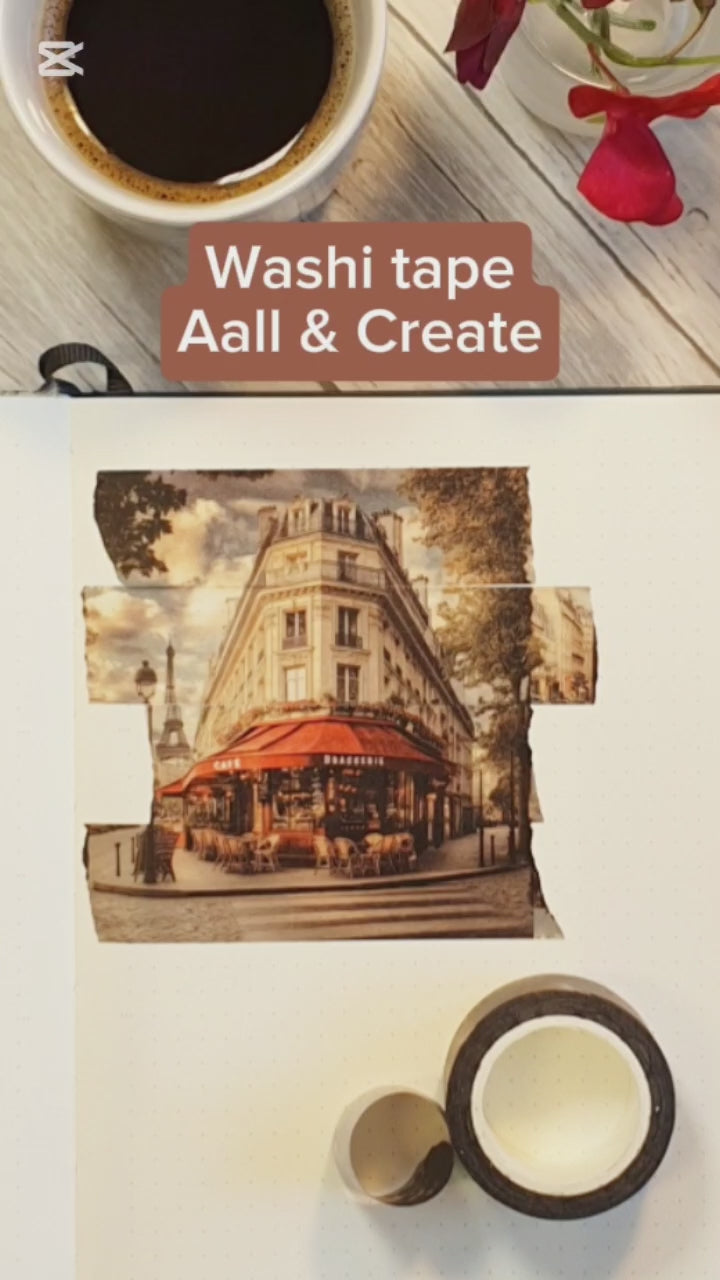 Video - Aall and Create - 133 Parisian Bloomscape washi tape - Tidformera