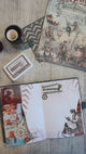 Video - Vi skapar ett uppslag i en Bullet Journal med PET tape, Junk Journal, stencil och stämpeldyna.