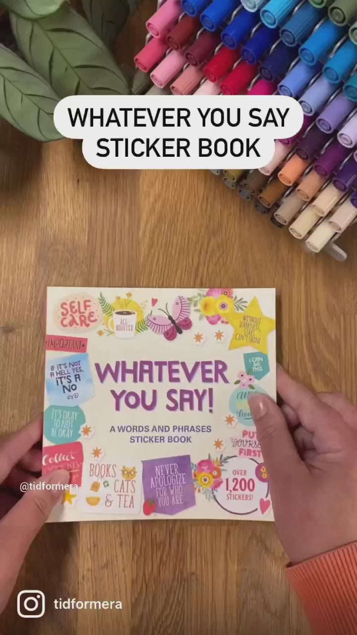 Video - Whatever you say! A words and phrases sticker book