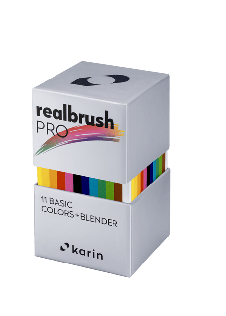 Realbrush PRO 12 - pack - 11 Basic colors + Blender - 3 - Karin - Tidformera