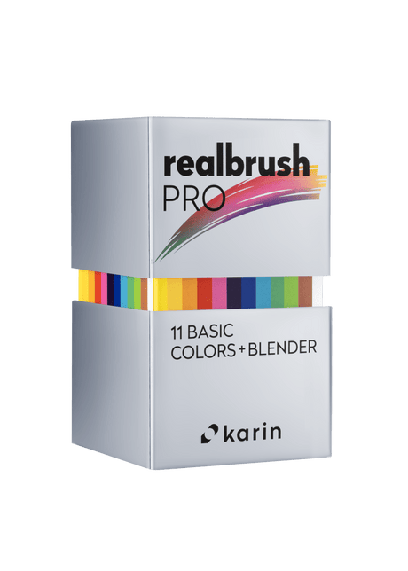Realbrush PRO 12 - pack - 11 Basic colors + Blender - 4 - Karin - Tidformera