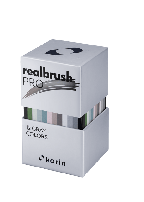 Realbrush PRO 12 - pack - Gray colors - 3 - Karin - Tidformera