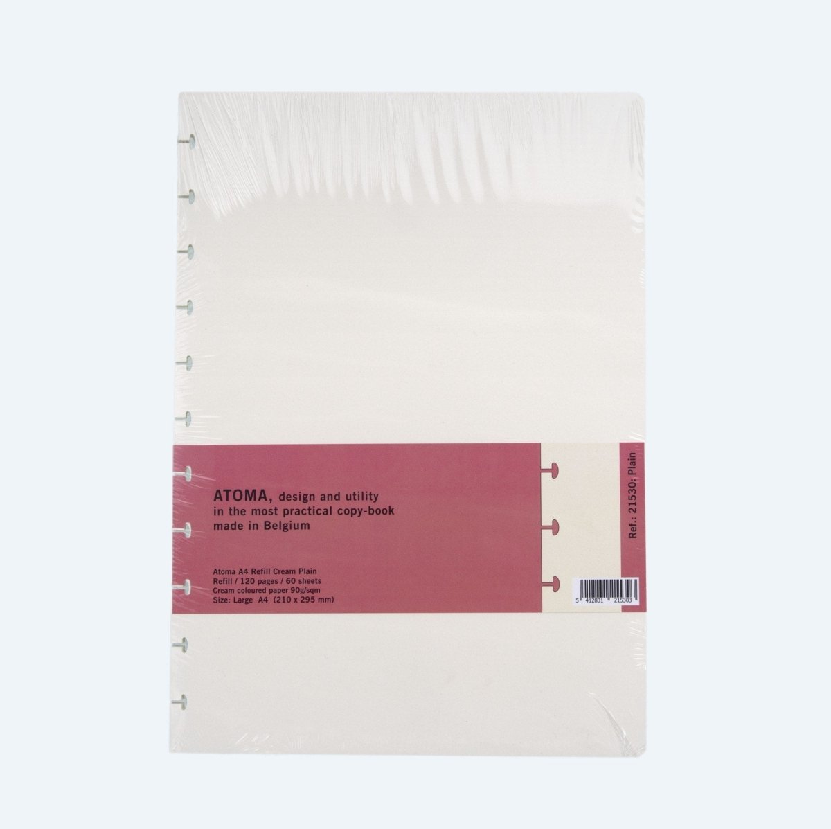 Förpackning med olinjerade papper. Refill Atoma Notebook A4 - Olinjerad - från Atoma - Tidformera