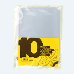 Förpackning med plastfickor. Refill Atoma Notebook A4 - Plastficka 10 - pack från Atoma - Tidformera