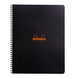Rhodia Spiralblock A4+ Rutat Långsida från Rhodia - Svart skrivblock med spiralbindning på sidan - Tidformera