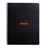 Rhodia Spiralblock A4+ Rutat Långsida från Rhodia - Svart skrivblock med spiralbindning på sidan - Tidformera