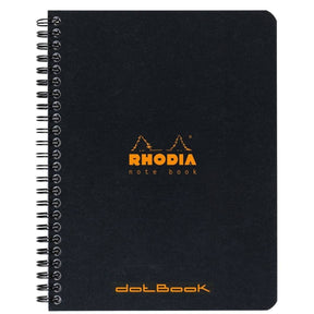 Rhodia Spiralblock A5+ Dotted Långsida Svart från Rhodia - Svart skrivblock - Tidformera