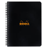 Rhodia Spiralblock A5+ Rutat Långsida Svart från Rhodia - Svart skrivblock i A5+ storlek med spiralbindning på sidan.- Tidformera