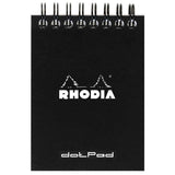 Rhodia Spiralblock A7 Dotted Kortsida från Rhodia - Svart skrivblock med spiral upptill. - Tidformera