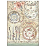 Rice Paper A4 Brocante Antiques - Plates - 1 - Stamperia - Tidformera