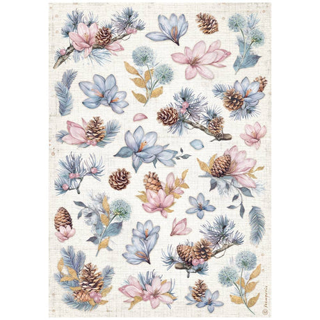 Rice Paper A4 - Dewdrops - 6 - pack - 6 - Stamperia - Tidformera