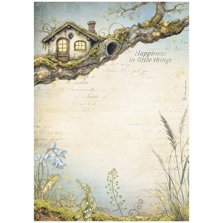 Rice Paper A4 - Hidden Grove - 6 - pack - 3 - Stamperia - Tidformera