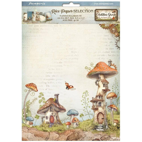 Rice Paper A4 - Hidden Grove - 6 - pack - 1 - Stamperia - Tidformera