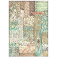 Rice Paper A4 Patchwork - 1 - Stamperia - Tidformera
