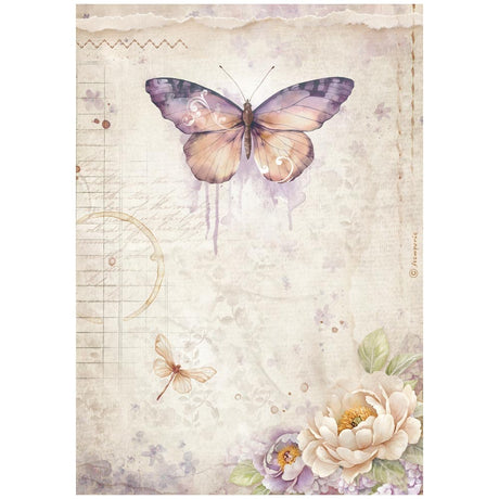 Rice Paper A4 - Quiet Days - 6 - pack - 6 - Stamperia - Tidformera