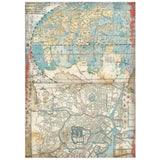 Rice Paper A4 Sir Vagabond in Japan Map - 1 - Stamperia - Tidformera