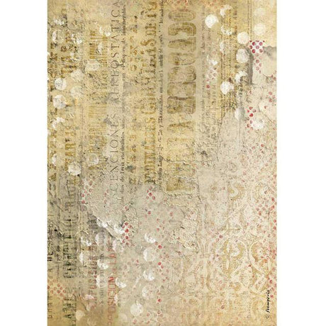 Rice Paper A4 Texture - 1 - Stamperia - Tidformera