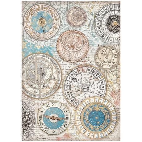 Rice Paper A4 - Venice City of Art - Zodiac - 1 - Stamperia - Tidformera