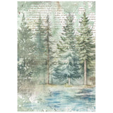 Rice Paper A6 - Herbarium Silvae - Mini - 8 - pack - 3 - Stamperia - Tidformera