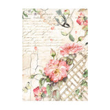 Rice Paper A6 - House of Roses - 8 - pack - 6 - Stamperia - Tidformera