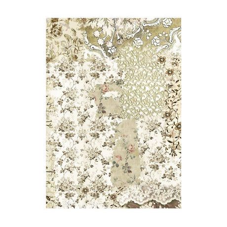 Rice Paper A6 - Old Lace - 8 - pack - 8 - Stamperia - Tidformera