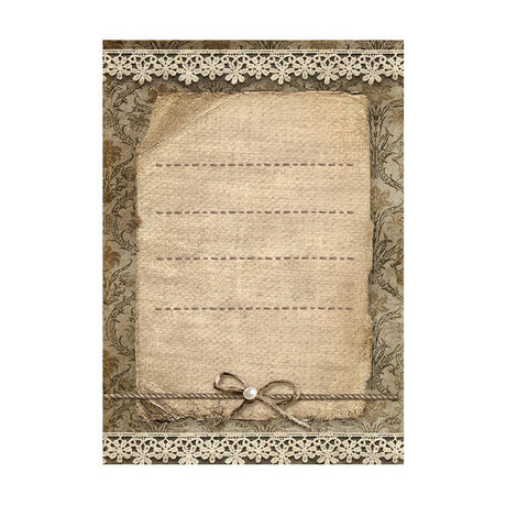 Rice Paper A6 - Old Lace - 8 - pack - 2 - Stamperia - Tidformera