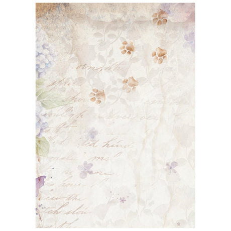 Rice Paper A6 - Quiet Days - Backgrounds - 8 - pack - 9 - Stamperia - Tidformera