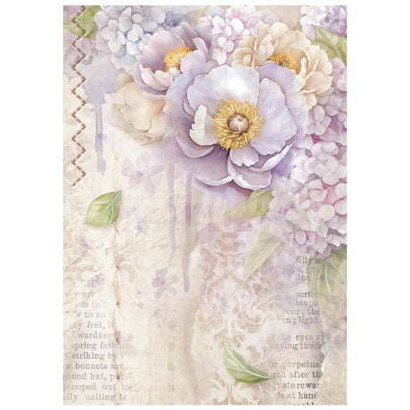Rice Paper A6 - Quiet Days - Mini - 8 - pack - 3 - Stamperia - Tidformera