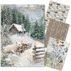 Rice Paper Art set - A4 - 4 - pack - Forest Tales - 1 - Ciao Bella - Tidformera