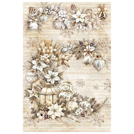 Rice Paper Art set - A4 - 4 - pack - Winter Season - 2 - Ciao Bella - Tidformera