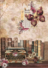 Rice Paper Art set - A5 - 8 - pack - Book Lovers - 5 - Ciao Bella - Tidformera