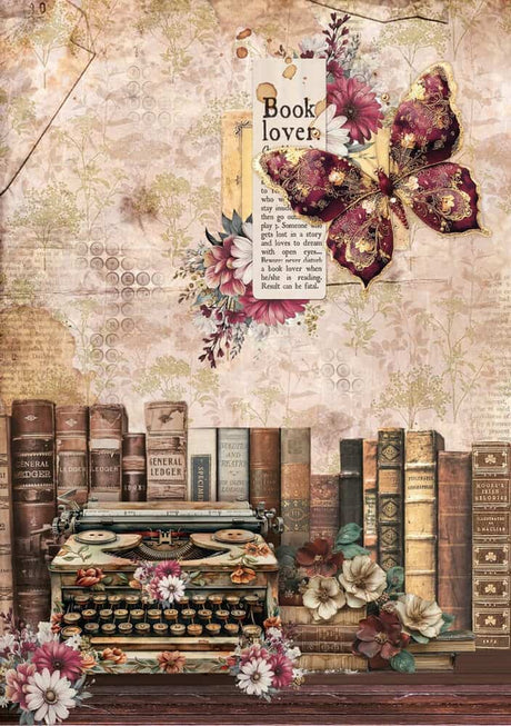 Rice Paper Art set - A5 - 8 - pack - Book Lovers - 5 - Ciao Bella - Tidformera