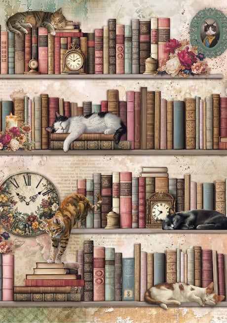 Rice Paper Art set - A5 - 8 - pack - Book Lovers - 2 - Ciao Bella - Tidformera