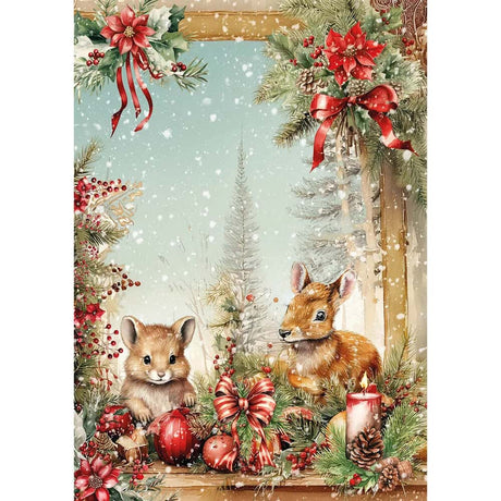 Rice Paper Art set - A5 - 8 - pack - Hot Cocoa & Holly - 9 - Ciao Bella - Tidformera