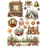 Rice Paper Art set - A5 - 8 - pack - Hot Cocoa & Holly - 2 - Ciao Bella - Tidformera