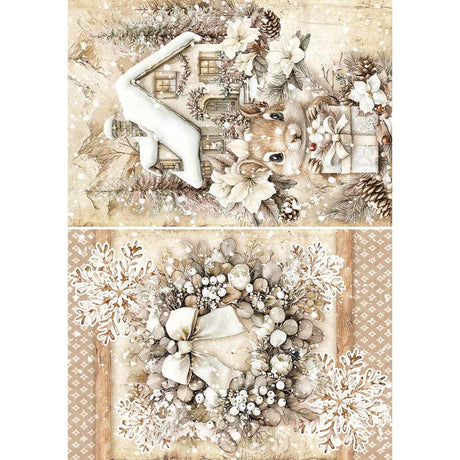 Rice Paper Art set - A5 - 8 - pack - Winter Season - 2 - Ciao Bella - Tidformera