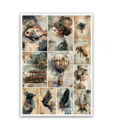 Rice Paper Decoupage A4 10-pack - Steampunk - 11 - Paper Designs - Tidformera
