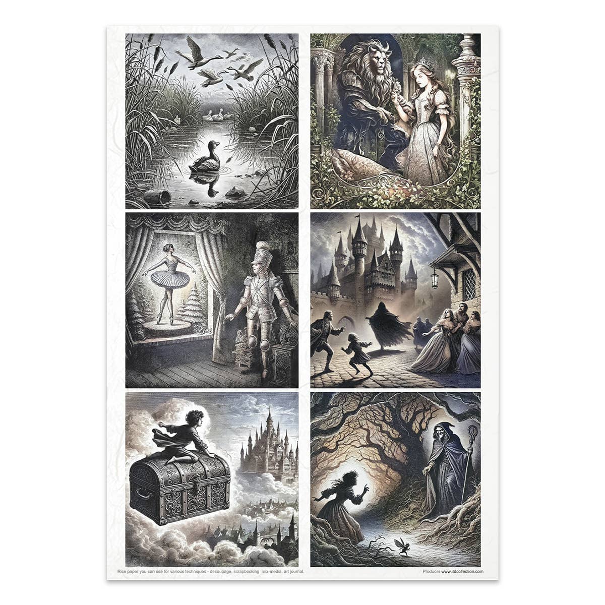 Rice paper set - A4 - Lost in a fairy tale - 13 - ITD Collection - Tidformera