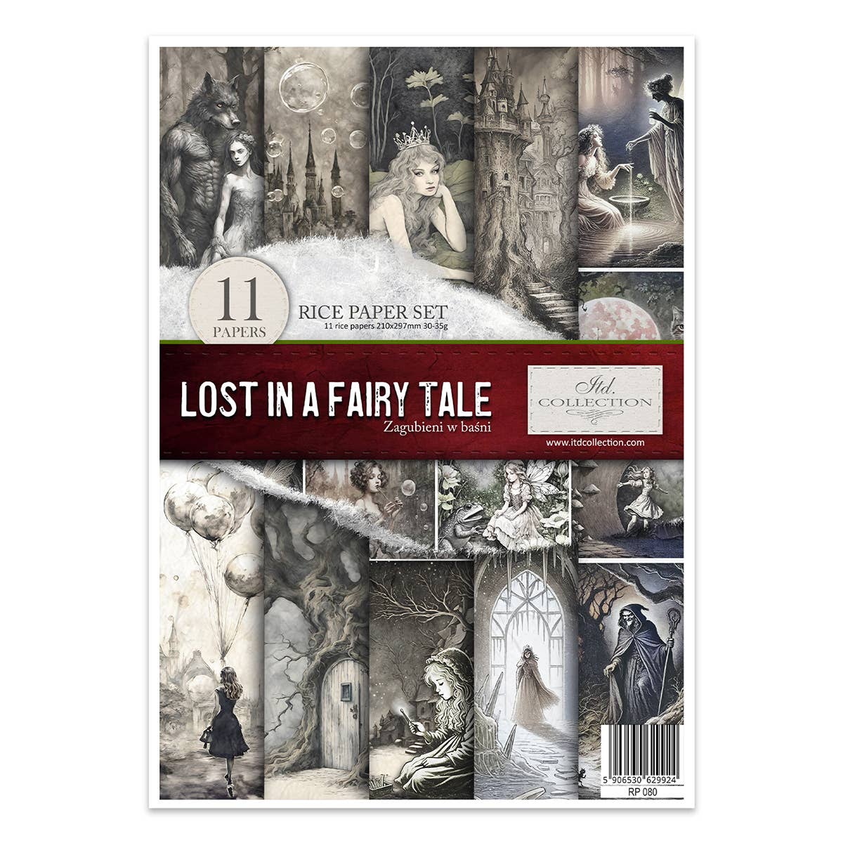 Rice paper set - A4 - Lost in a fairy tale - 1 - ITD Collection - Tidformera