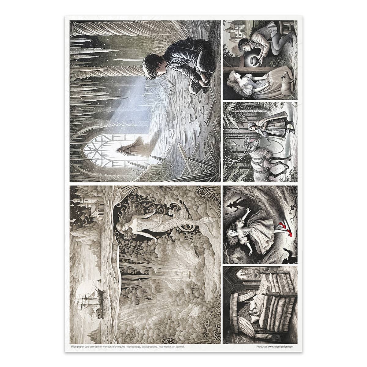 Rice paper set - A4 - Lost in a fairy tale - 11 - ITD Collection - Tidformera