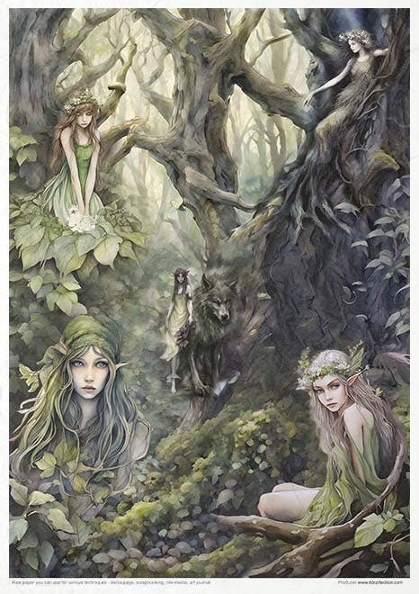 Rice paper set - A4 - Mysterious creatures - 4 - ITD Collection - Tidformera