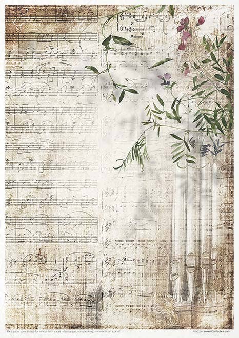 Rice paper set - A4 - Old Diary - 12 - ITD Collection - Tidformera