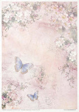 Rice paper set - A4 - Rosy Summertime - 12 - ITD Collection - Tidformera