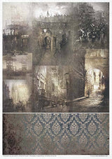 Rice paper set - A4 - Secrets - Gothic Stories - 12 - ITD Collection - Tidformera