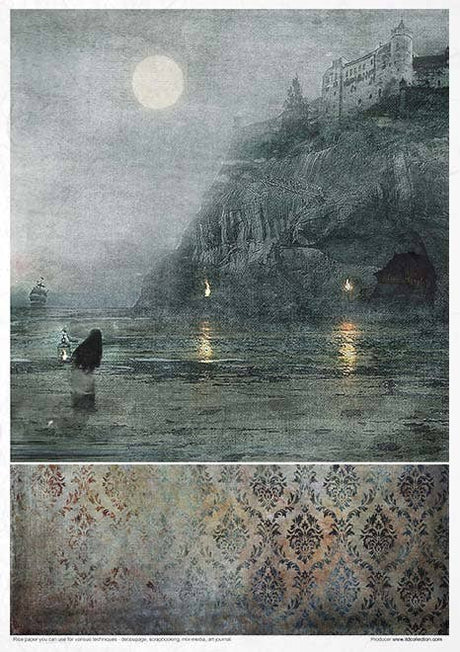 Rice paper set - A4 - Secrets - Gothic Stories - 4 - ITD Collection - Tidformera
